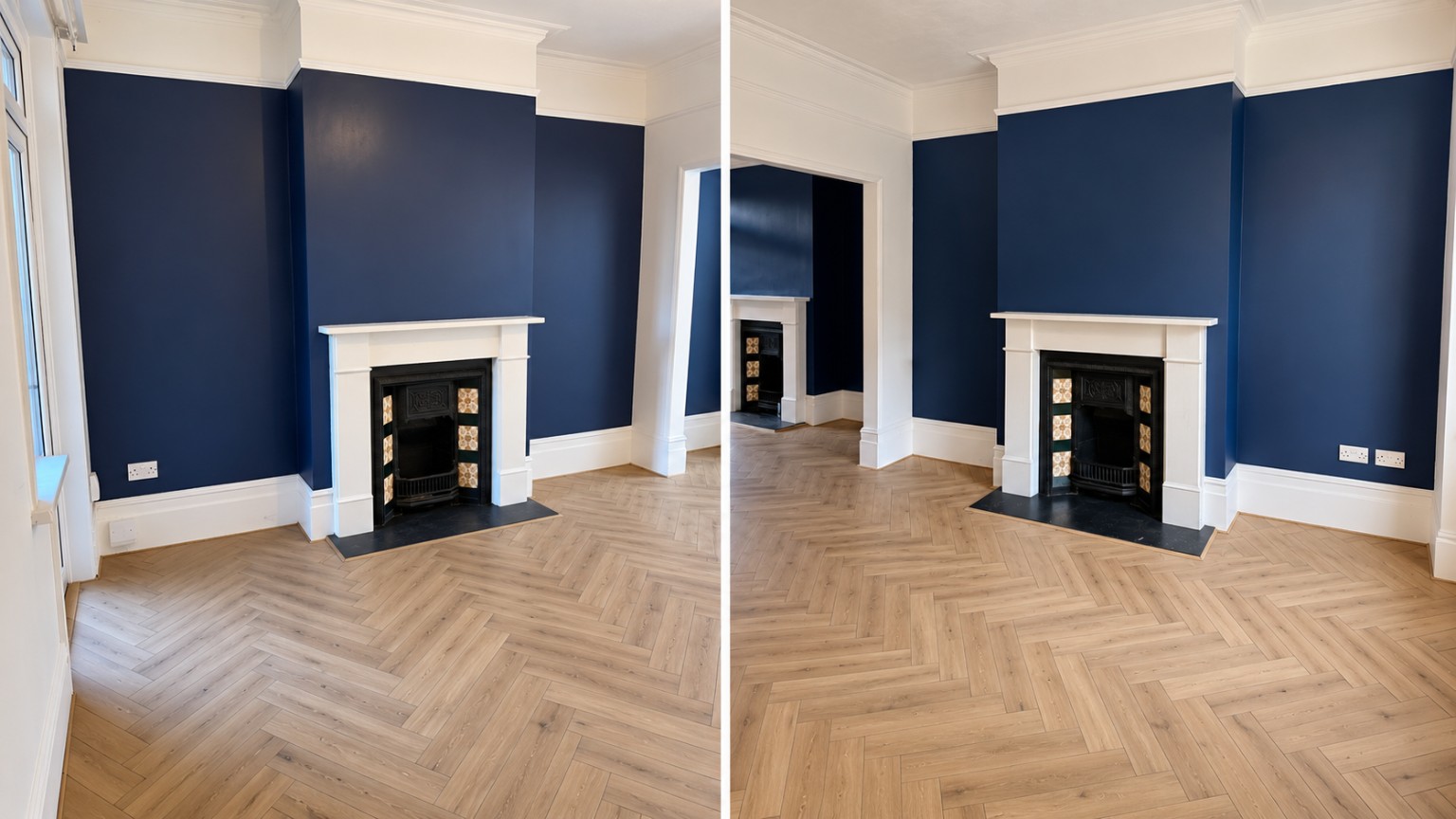 Finished interior decorating and flooring